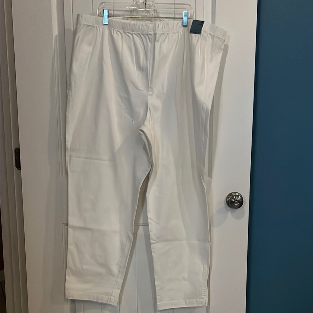 Avenue Women's Straight Leg Pants - White